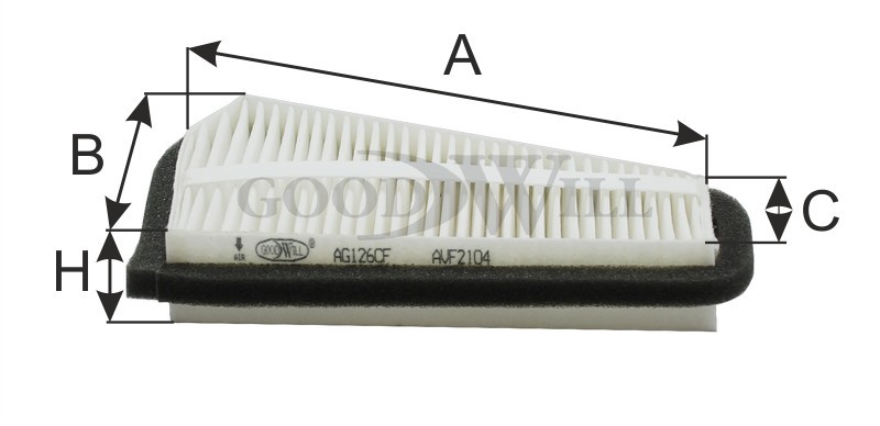Фильтр салона AG126CF AG 126 CF GOODWILL