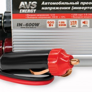 Преобразователь напряжения (инвертор) 12-220V 600Вт AVS 43112 AVS