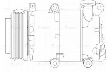 Компрессор кондиц. для ам Ford Focus III (11-) 2.0i (LCAC 1076) LCAC 1076 LUZAR