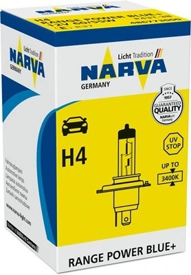 Лампа 12V H4 60/55W P43t-38 +50% Range Power Blue+ NARVA 486773000 NARVA
