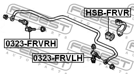 Втулка стабилизатора задняя HONDA CR-V RM1/RM4 JPP 2011- HSB-FRVR HSB-FRVR FEBEST