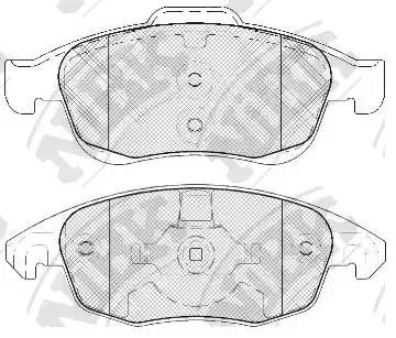 Колодки тормозные дисковые CITROEN C4 2011 PN0471 PN0471 NIBK