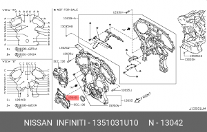 Сальник коленвала передний NISSAN 13510-31U10 1351031U10 NISSAN
