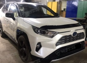 DK012 Дефлектор капота Toyota Rav 4 V 2019 деф.капота 'CT' DK012 COBRA TUNING