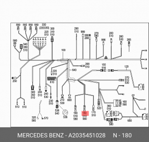 2035451028 ШТЕКЕР ЭЛ. A2035451028 MERCEDES BENZ