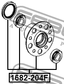 Ступица MERCEDES SLK (W172) передняя FEBEST 1682-204F FEBEST