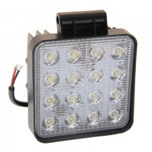 Фара рабочего света квадратная 117х117мм 48Вт (16 LED) рассеянный свет (Flood) 1 370-30-007 MEGA POWER