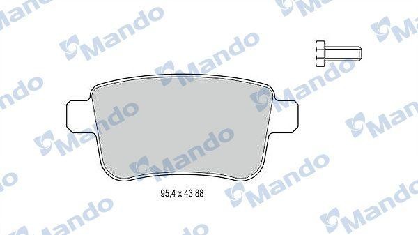 Колодки тормозные RENAULT Kangoo задние (4шт.) MANDO MBF015241 MANDO