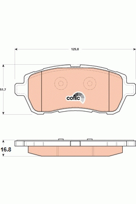 Колодки передние FORD FIESTA VI (толщина18.8мм) GDB1893 GDB1893 TRW