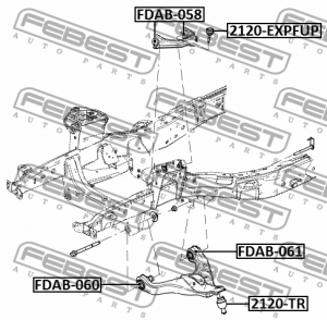Сайлентблок передн рычага задний FORD EXPLORER 2002-2011 FDAB-061 FDAB-061 FEBEST
