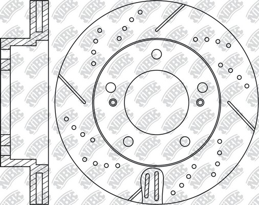 Диск тормозной TOYOTA Sequoia,Tundra (06-) передний (перфорированный) (1шт.) NIB RN22002DSET NIBK