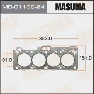 прокладка ГБЦ!\ Toyota Corolla 1.5 16V DOHC 91> MD-01100-24 MASUMA
