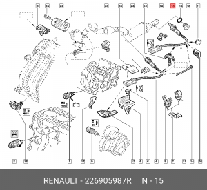 ДАТЧИК КИСЛОРОДА 226905987R 226905987R RENAULT