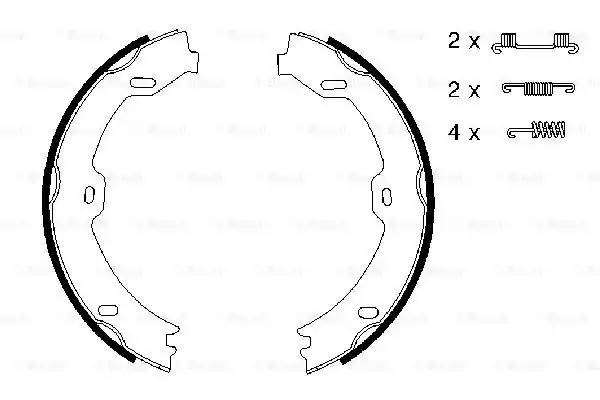 Колодки тормозные MERCEDES CL (C216),CLS (C219) задние барабанные (4шт.) BOSCH 0 986 487 666 BOSCH