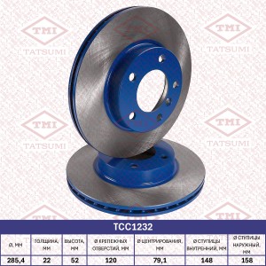 диск тормозной передний!\ BMW E36/E46 1.8-2.5D M42-M52 91> TCC1232 TATSUMI