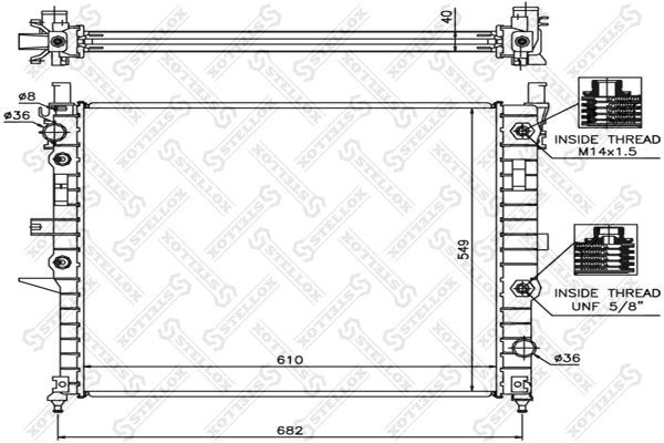 радиатор системы охлаждения!\ MB W163 2.3-5.4 98> 10-25138-SX STELLOX