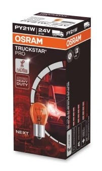 Лампа 24V PY21W BAU15s Yellow Truckstar Pro OSRAM 7510TSP OSRAM