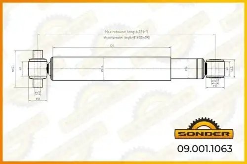 Амортизатор подвески (задний) VOLVO о.н 3987960 — 2 года безусловной гарантии 090011063 SONDER