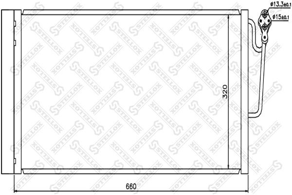 Радиатор кондиционера  1045649SX 10-45649-SX STELLOX