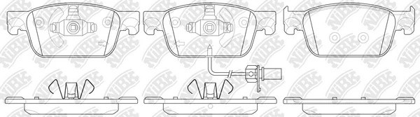Колодки тормозные AUDI A4,A5,Q5 (15-) передние (4шт.) NIBK PN0732W NIBK