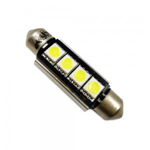 к-т ламп! светодиодных C006 T11, белый (SV8.5) CANBUS 4SMD5050 42 мм 12V блистер A07052S AVS