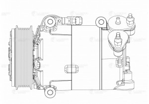 Компрессор кондиц. для ам Land Rover Rover Evoque (11-),Ford Mondeo IV (07) 2.0D LCAC 1078 LUZAR