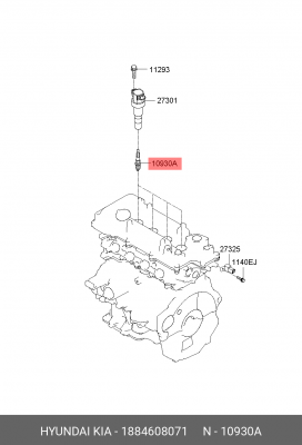Свеча зажигания  18846-08071 1884608071 HYUNDAI KIA