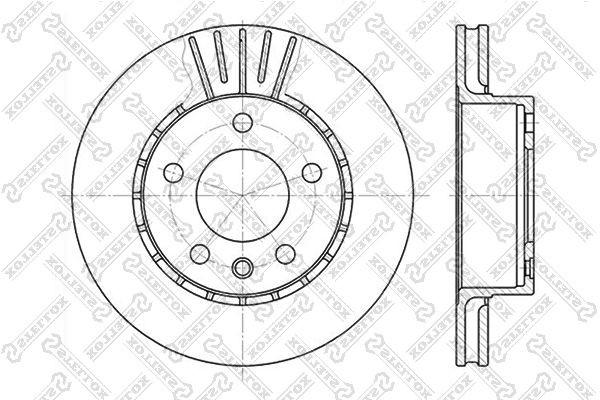 диск тормозной передний!\ Opel Omega 1.8-2.3TD 86> 6020-3611V-SX STELLOX