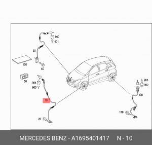 ДАТЧИК АБС A1695401417 MERCEDES BENZ