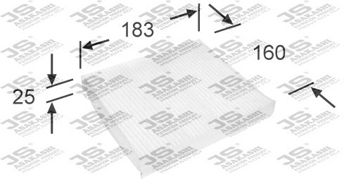 Фильтр воздушный салона KIA Soul (09-) JS ASAKASHI AC9404 JS ASAKASHI