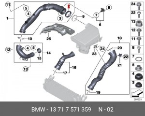 прокладка ДВС!\ BMW 5-серия F10/F11 09> 13 71 7 571 359 BMW