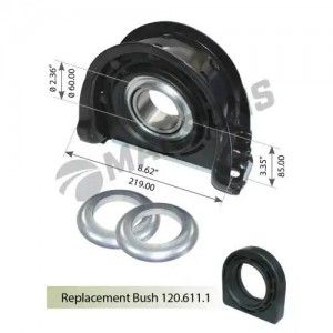 Подшипник подвесной кард. вала 176N,17N(HD),18N (HCB205) ID60 120.611 MANSONS