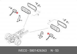 фонарь габаритный задний!\ IVECO Eurocargo 5801426363 IVECO