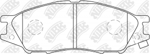 Колодки тормозные дисковые NISSAN SENTRA 2002 PN2435 PN2435 NIBK