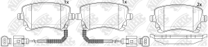 Колодки тормозные VW Passat (97-) задние (4шт.) NIBK PN0330W NIBK