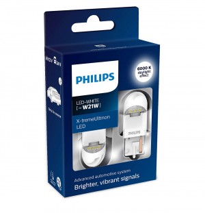 к-кт ламп! светодиодные (W21W) 12V X-tremeUltinon LED gen2, белые, 2шт\ 11065XUWX2 PHILIPS