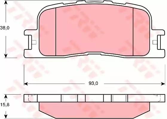 Колодки тормозные TOYOTA Camry (11.01-) задние (4шт.) TRW GDB3374 TRW