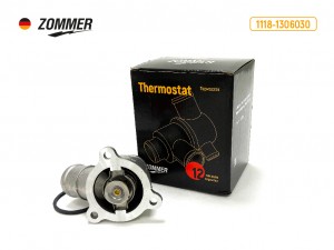 Термостат ВАЗ Калина (85*C) крышка с термоэлементом 1118-1306030 ZOMMER