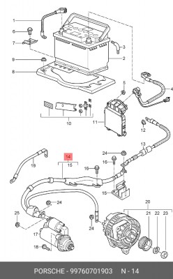 99760701903 ЖГУТ ПРОВОДОВ 99760701903 PORSCHE