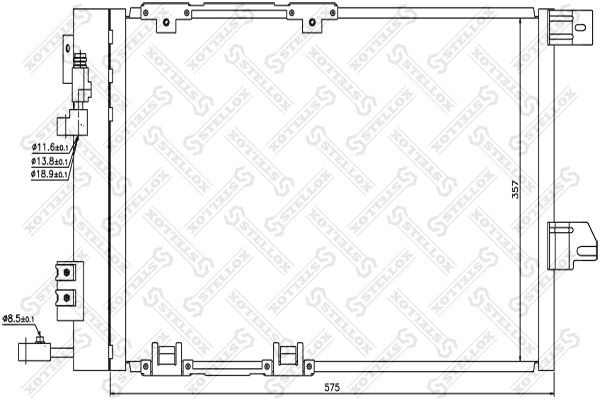радиатор кондиционера  1045015SX 10-45015-SX STELLOX