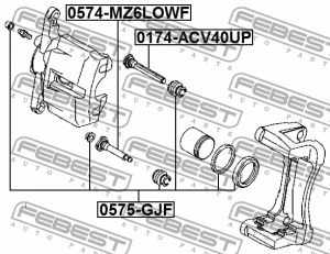 Ремкомплект передн суппорта MAZDA 6 GJ 2012- 0575-GJF 0575-GJF FEBEST