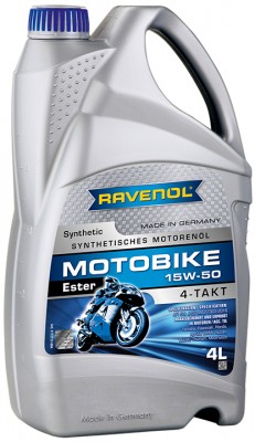 Масло моторное для 4-х тактных двигателей RAVENOL ESTER 4T 15W50 синт.4л 1172113-004 RAVENOL