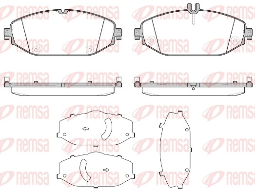 1618 00 колодки дисковые передние!\ MB W205 C250/C300 13> 1618.00 REMSA