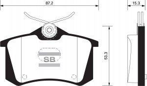 Колодки тормозные VW AUDI SEAT SKODA задние (4шт.) SANGSIN SP1391 SANGSIN
