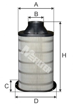 фильтр воздушный! вставка H461 D211 d195, круглый \ IVECO EUROTRAKKER 01-04 A800-1 MFILTER AUTOMOTIVE FILTERS