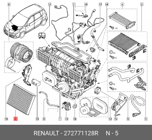 фильтр салона!\ Renault Grand Scenic/Scenic all 09> 272771128R RENAULT