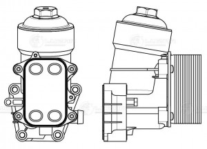 Радиатор масл. в сборе (теплообменник) для а/м VW Tiguan (08-) 1.6TDi/2.0TDi LOc LOC1809 LUZAR