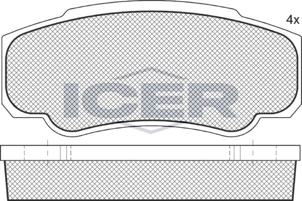 141524 колодки дисковые задние !\ Peugeot Boxer, Fiat Ducato, Citroen Jumper all 141524 ICER