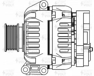 Генератор Renault Logan (04-),Sandero (08-) 1.4i,1.6i 98A LG 0928 LG0928 START VOLT