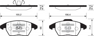 Колодки тормозные CITROEN C4/PEUGEOT 207/307/308 1.6-2.0 передние SP2098 SP2098 SANGSIN